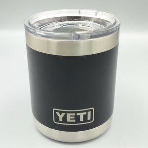 YETI 10 oz. Black and Silver Insulated Mug